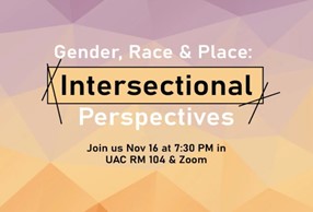 Discussion panel about Gender, Race, and Place: Intersectional Perspectives at University of Utah Asia Campus (UAC). The four panelists were Iaras Belen, Mel Watkins, Erica Butler, and Annie Ham. (Image Courtesy of UAC Event Website)