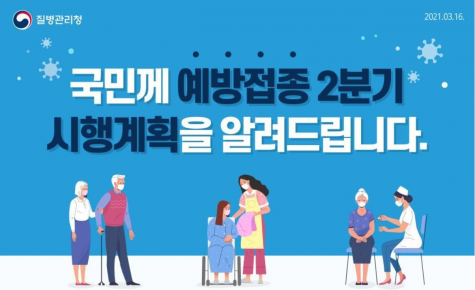 The characters indicate the elderly, serious cases, and health professions. Korea Disease Control and Prevention Agency (KCDA) share its plan for 2nd quarter vaccine injections (Credit: Korea Disease Control and Prevention Agency)
